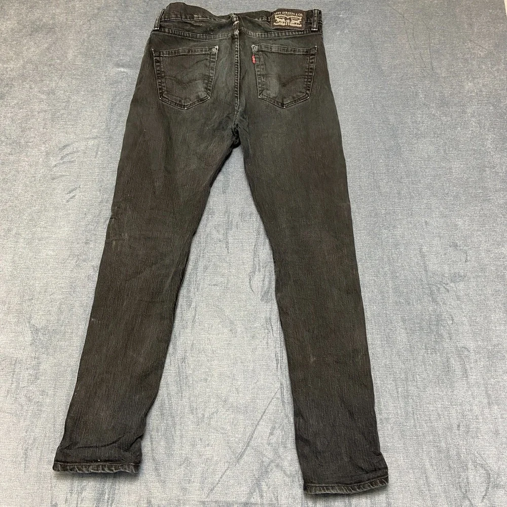 Levi's Jeans Mens 30x30 Black Denim Slim Fit Skinny Leg Streetwear Dark Wash