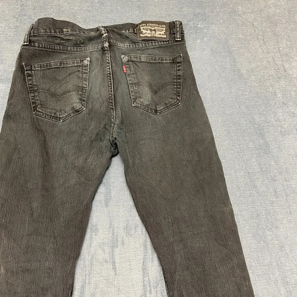 Levi's Jeans Mens 30x30 Black Denim Slim Fit Skinny Leg Streetwear Dark Wash