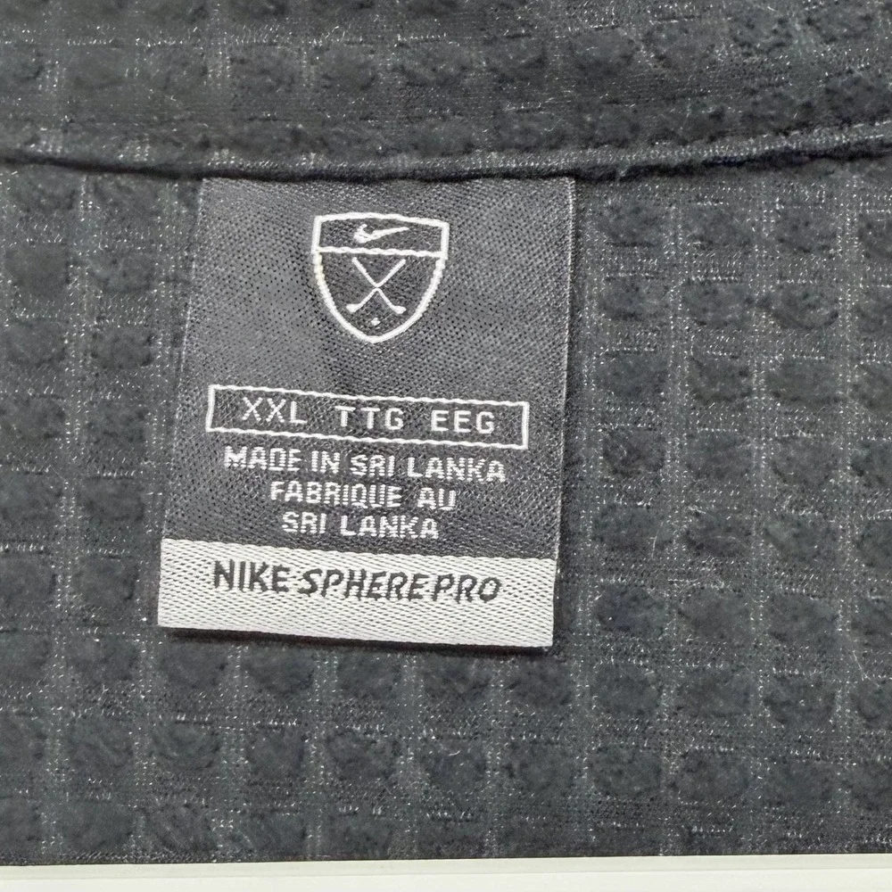 Nike Jacket Mens XXL 2XL Golf Sphere Pro 1/4 Zip Gray Black Performance Pullover