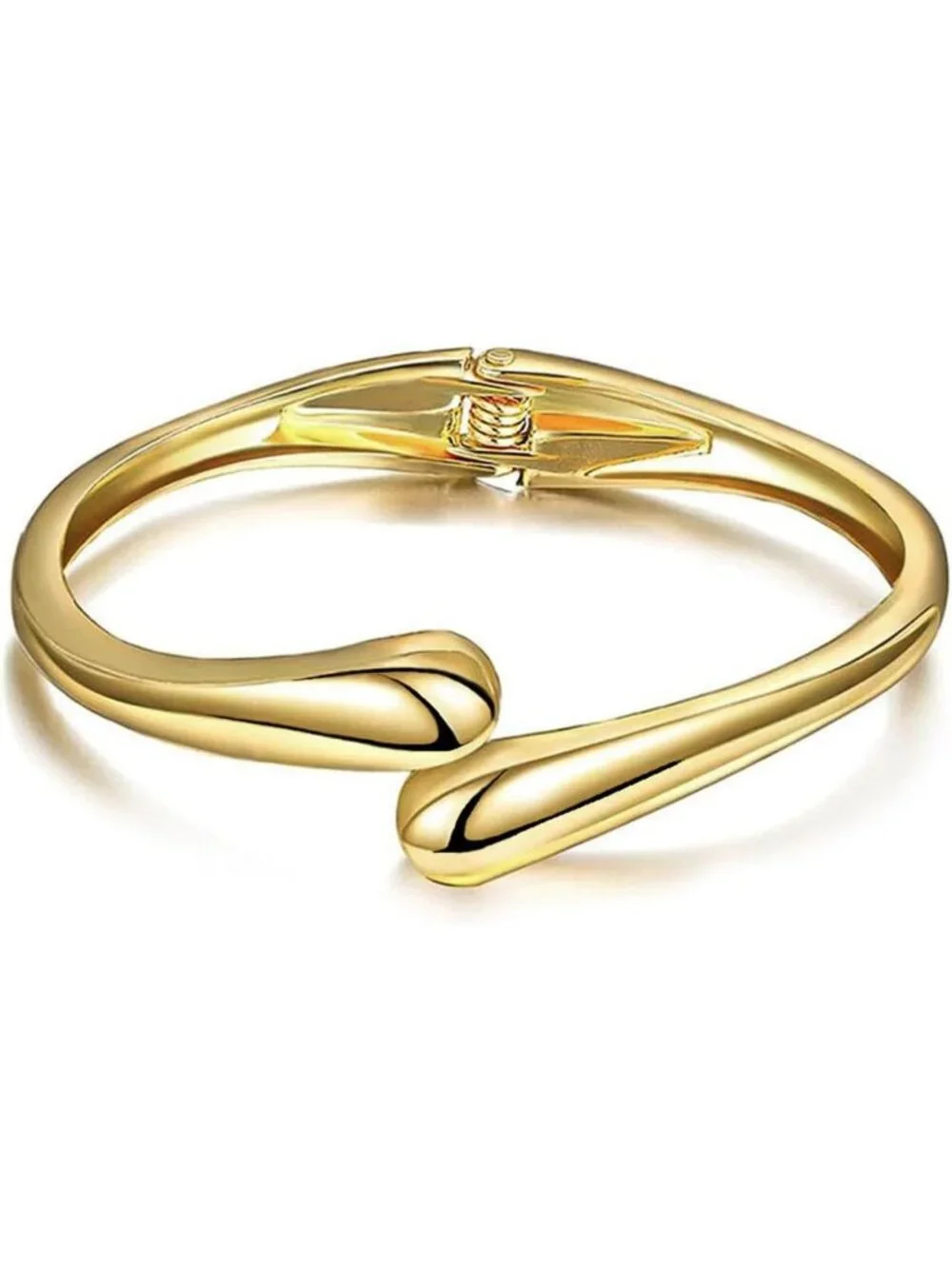 Trendy Gold Bangle Cuff Bracelet for Women - Non-Tarnish Fashion Jewelry