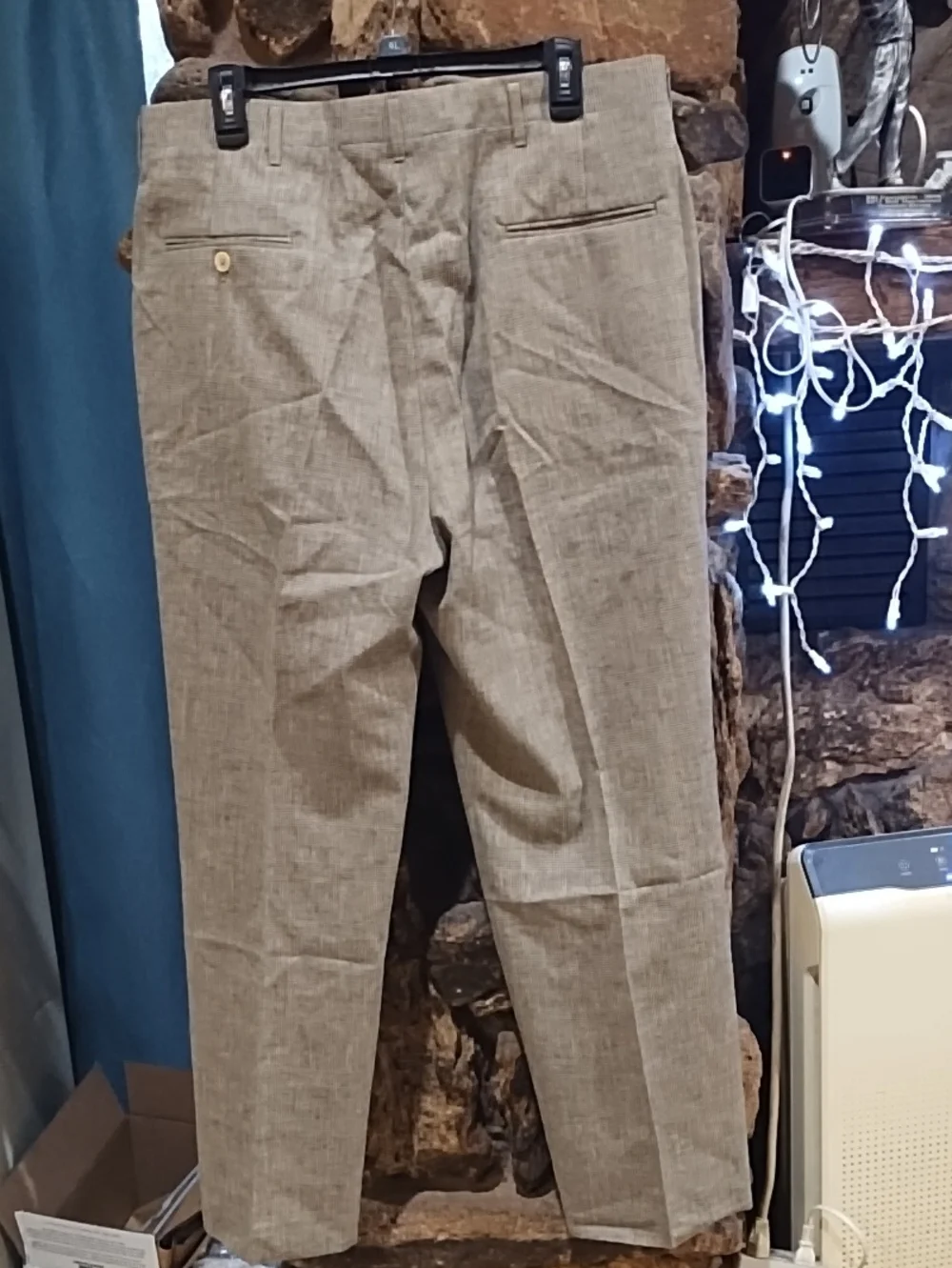 Haggar Men's Dress Pants in Light Tan