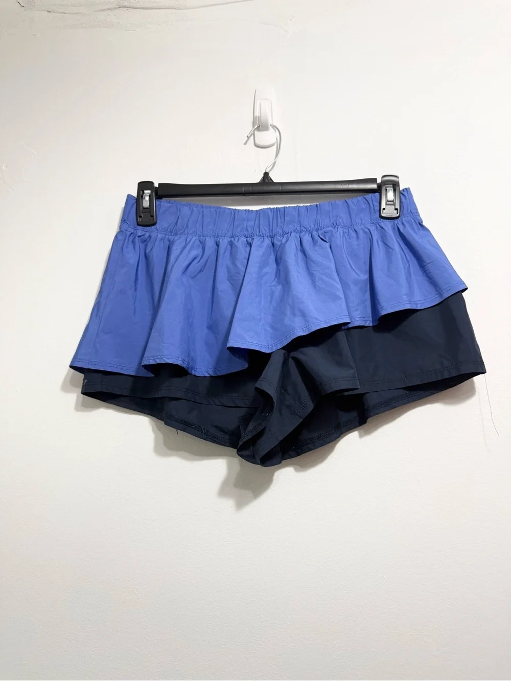 FREE PEOPLE MOVEMENT Blue Ruffle Running Tennis Skort Medium