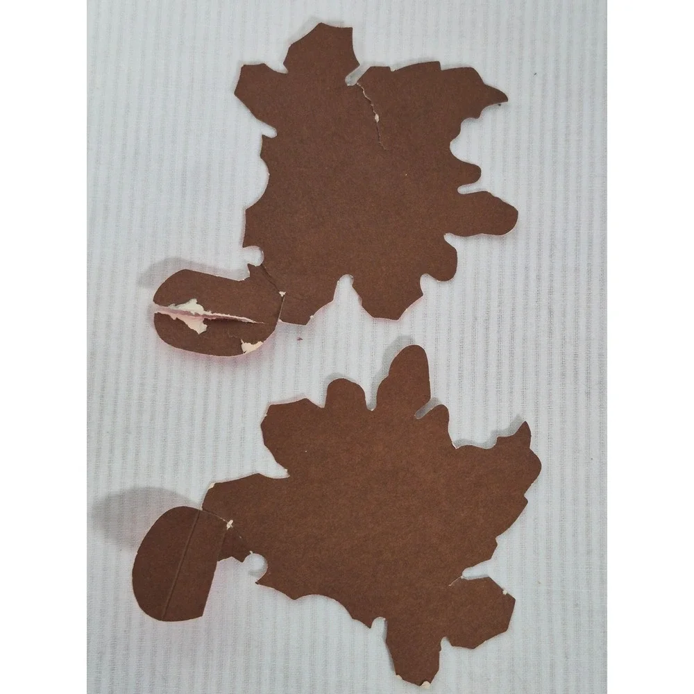 Vintage Thanksgiving Die Cut Decorations Indigenous Child Harvest 3 Piece Set