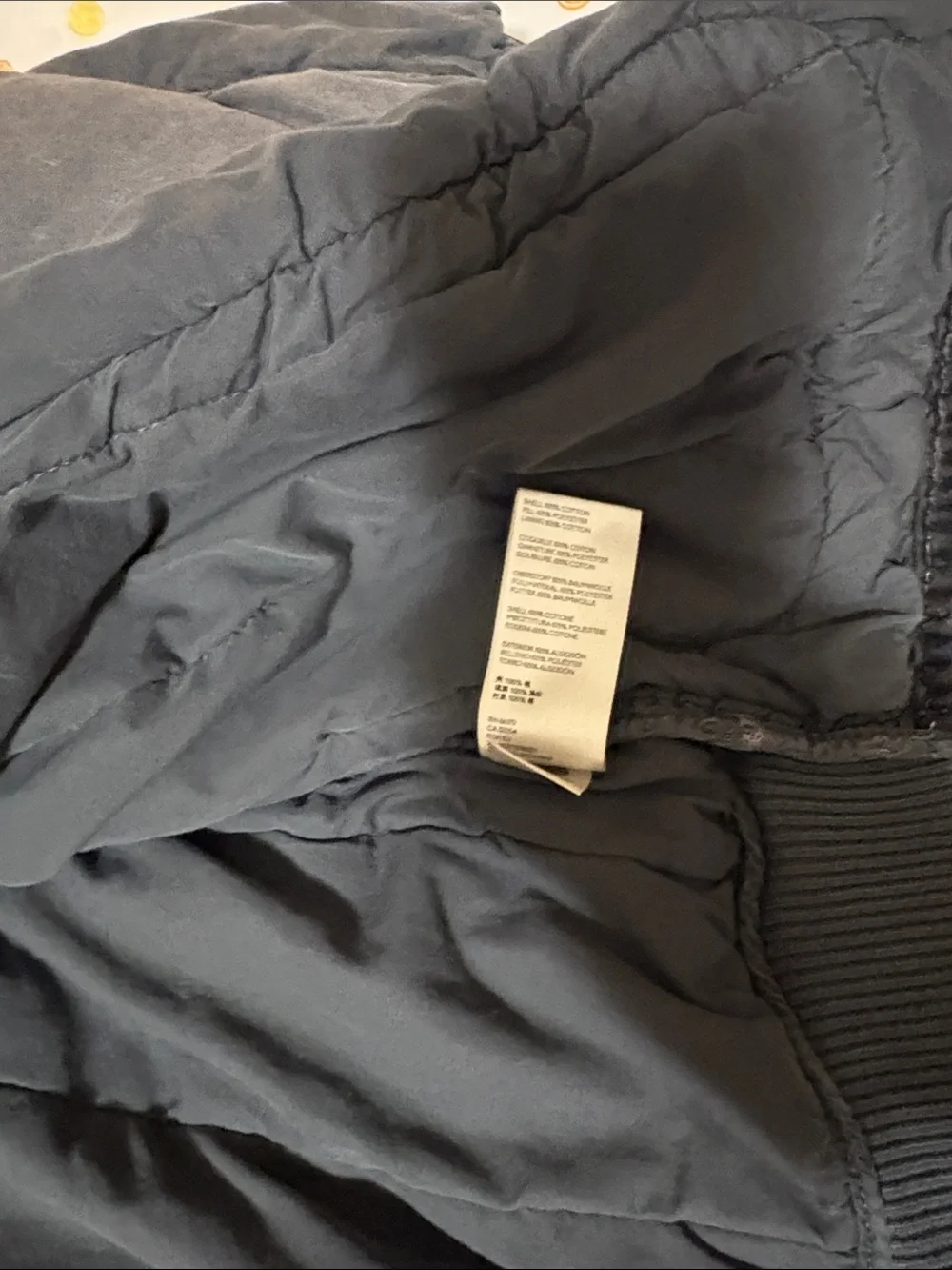 Free People Black Quilted Button-Down Puff Jacket