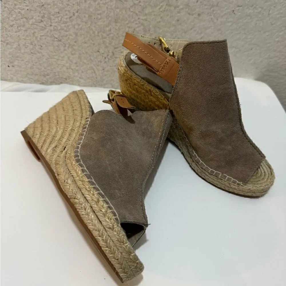 Seychelles 'Charismatic' Suede Wedge Peep Toe