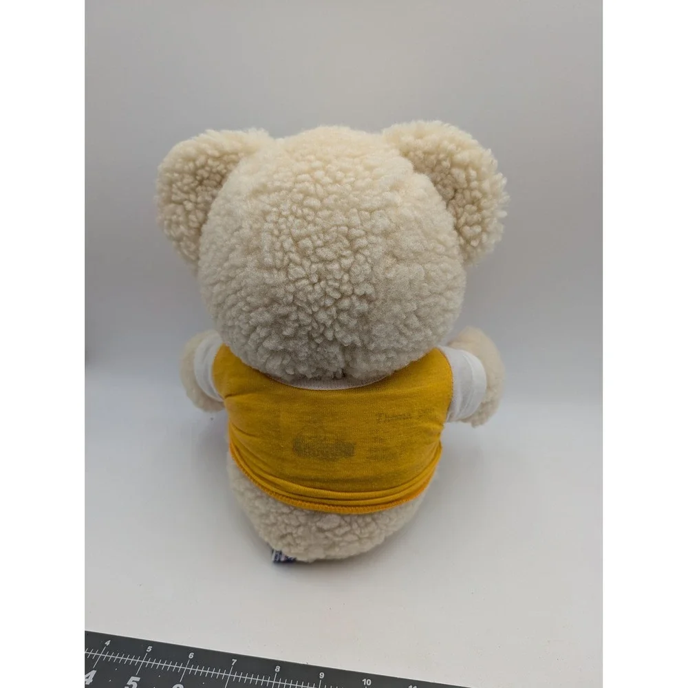 Russ Berrie‎ Snuggle Bear Plush Yellow Shirt Vintage 1986 3146 16 Inch