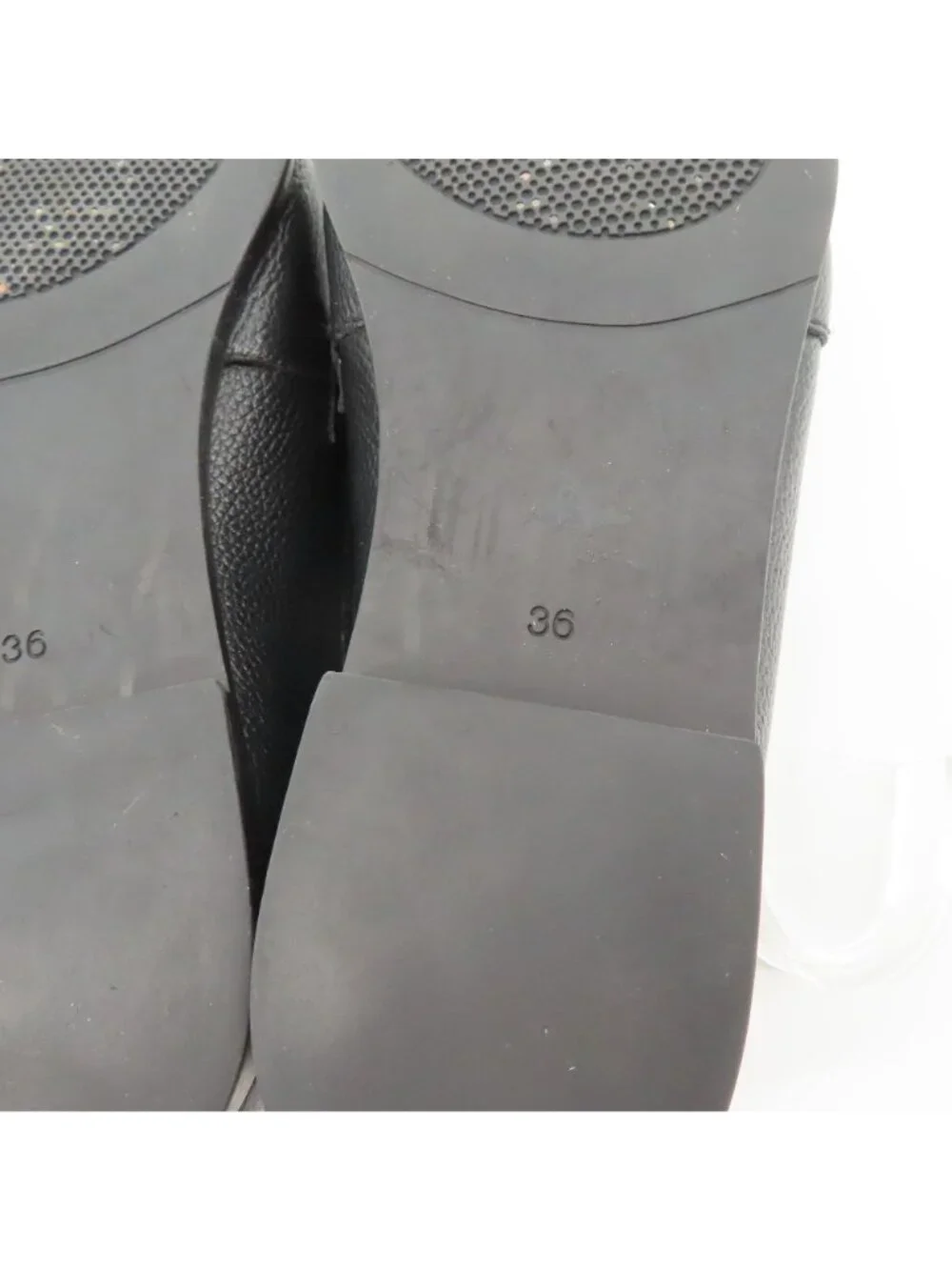 Lasocki Womens 36 EU 6 US Black Leather Metal Equestrian Slip On Loafer Shoes