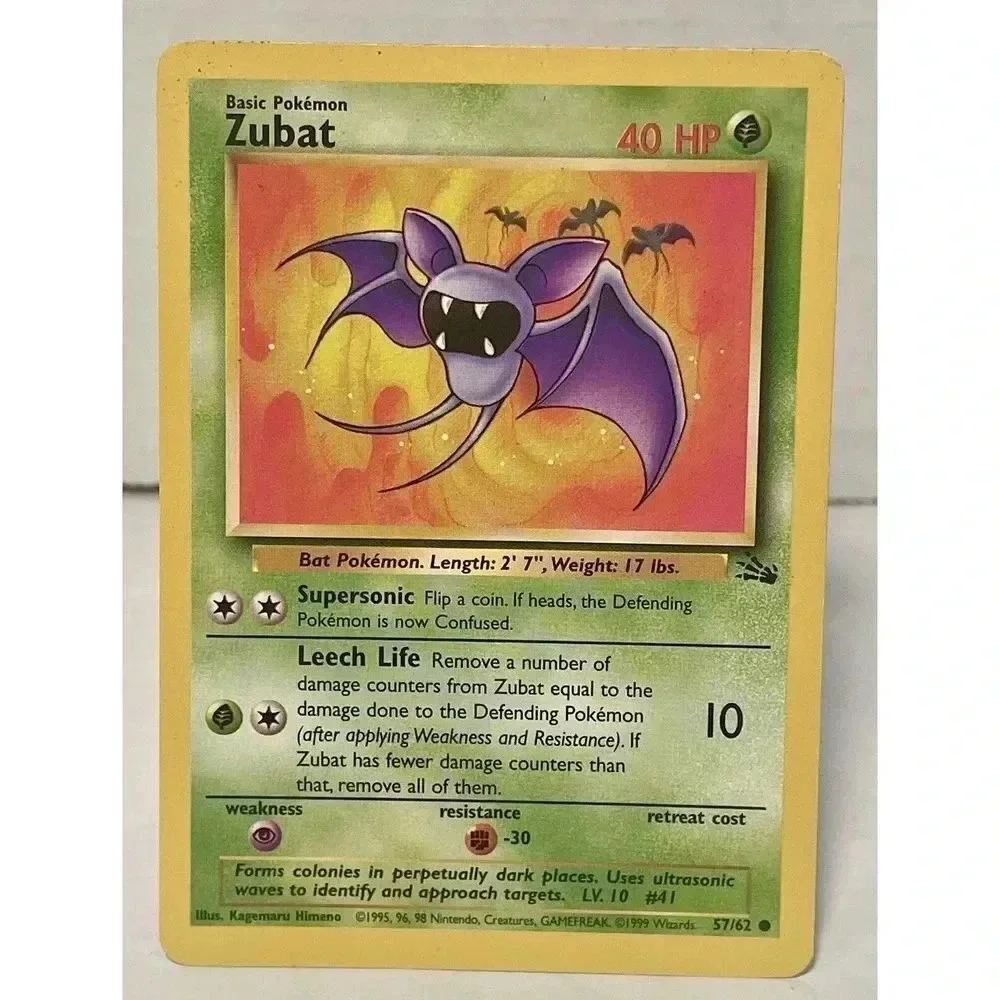 Pokémon Zubat‎ 57/62 Fossil Unlimited LP