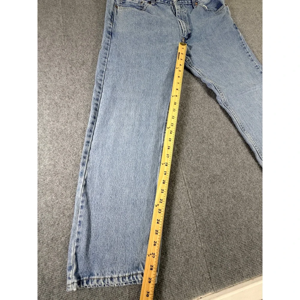Levis 505 Regular Fit Jeans Mens 40x30 Light Wash Straight Leg Denim Blue Pants