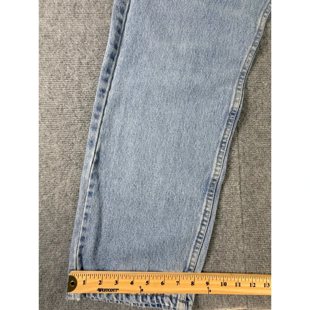 Levis 505 Regular Fit Jeans Mens 40x30 Light Wash Straight Leg Denim Blue Pants