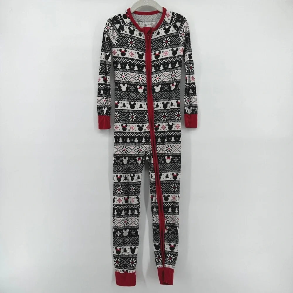 Disney Little Sleepies Mickey Minnie Fair Isle Christmas Bamboo Pajamas 5/6