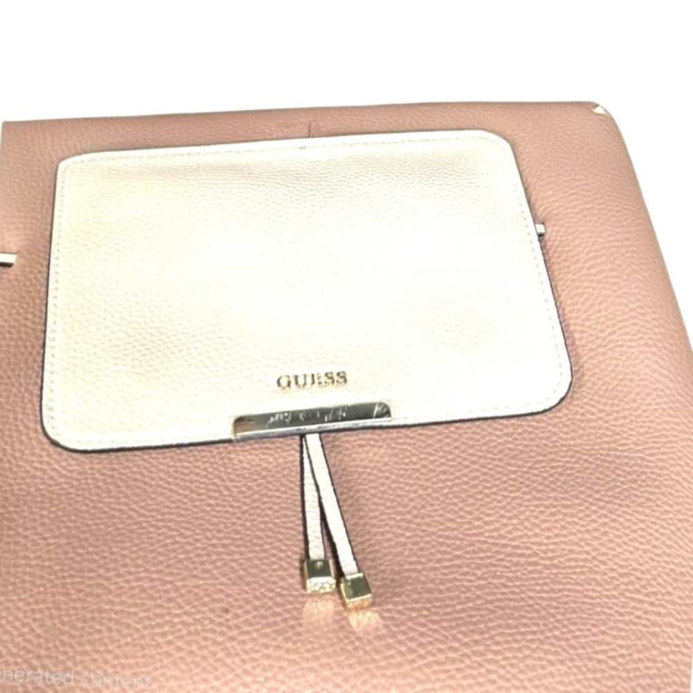 GUESS large Dusty Rose and Ivory Backpack