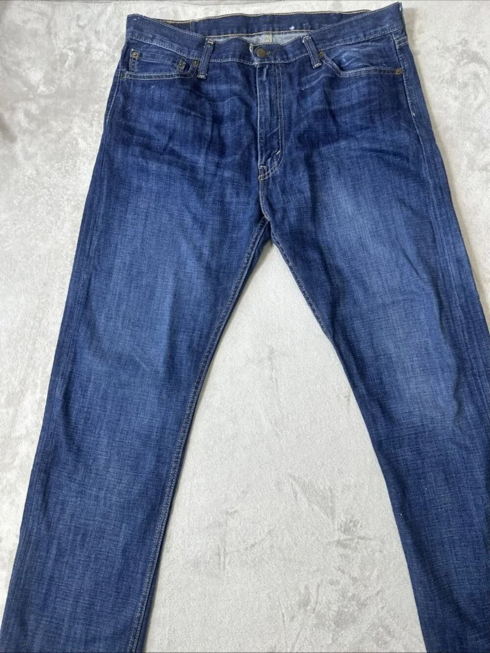 Levis 513 Slim Straight Jeans 38x32 Medium Wash Denim Mens