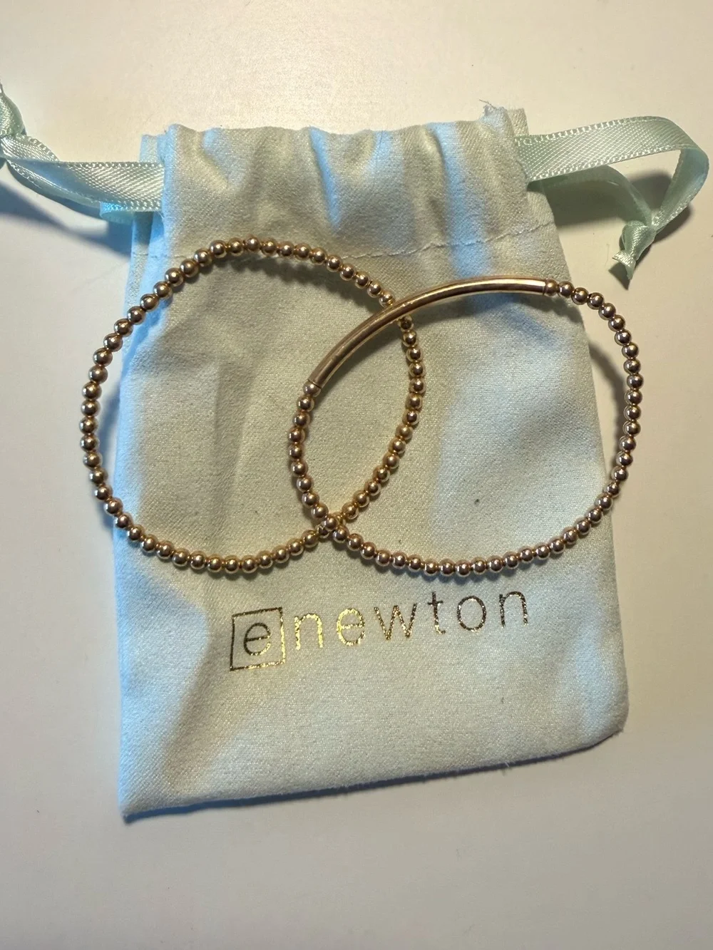 E Newton Gold Beaded Bracelet Set
