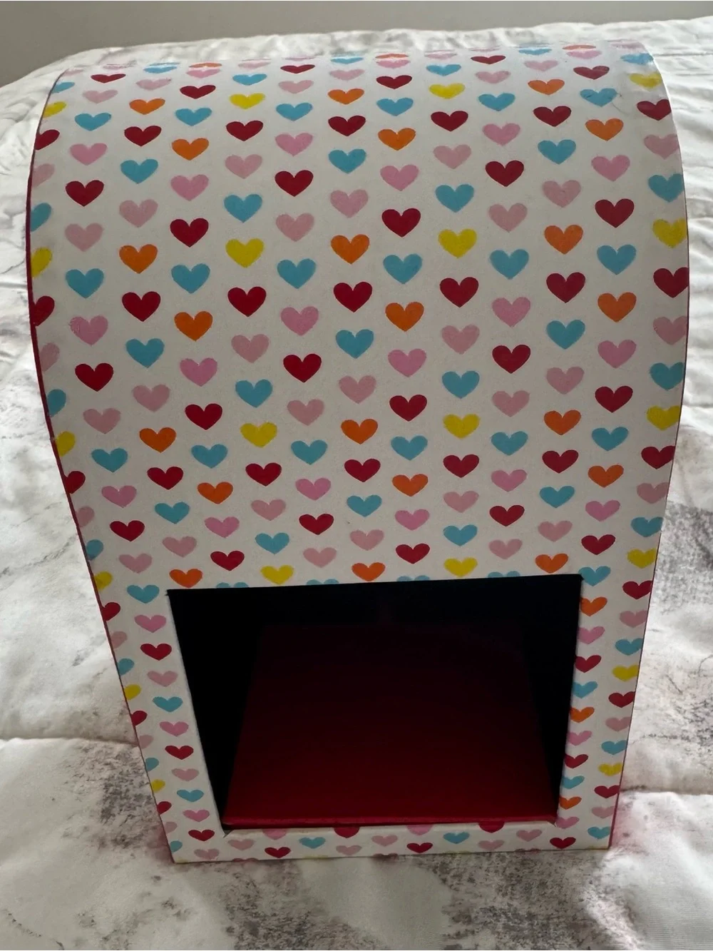 Valentine's Day Mail Box - Multicolor Heart Party Mailbox, size 10x5 festive