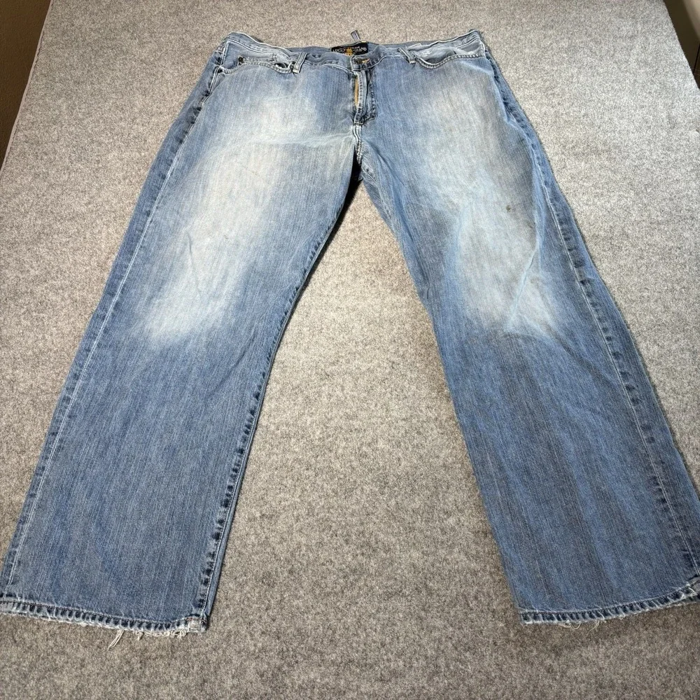 Lucky Brand 181 Jeans Mens‎ 42x32 (Fits 42X31) Relaxed Straight Y2K Blue Denim