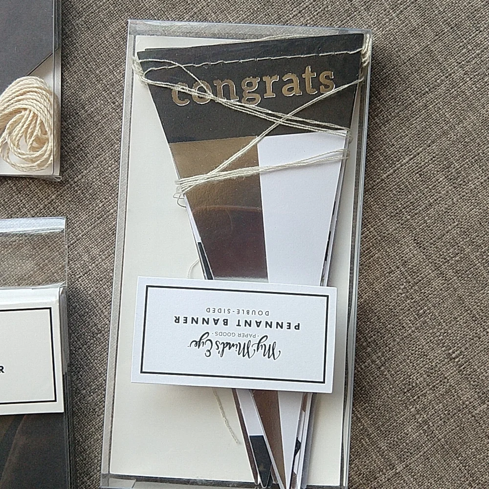 Graduation Congratulations Decor My Mind's Eye Black White & Silver Banners Set