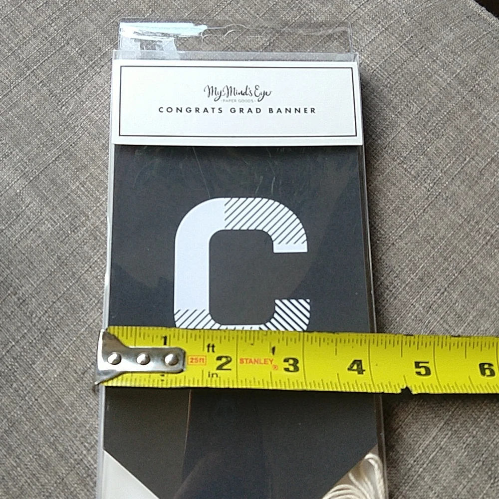 Graduation Congratulations Decor My Mind's Eye Black White & Silver Banners Set