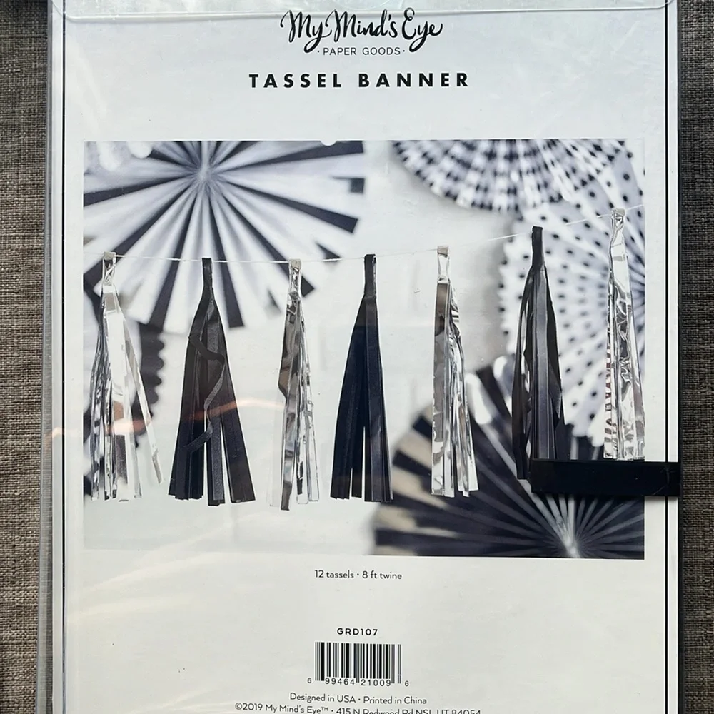Graduation Congratulations Decor My Mind's Eye Black White & Silver Banners Set
