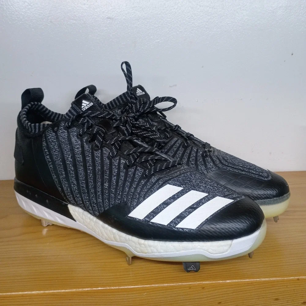 Adidas Boost Icon 3 Metal Baseball Cleats Black/White DB1793 Size‎ 12