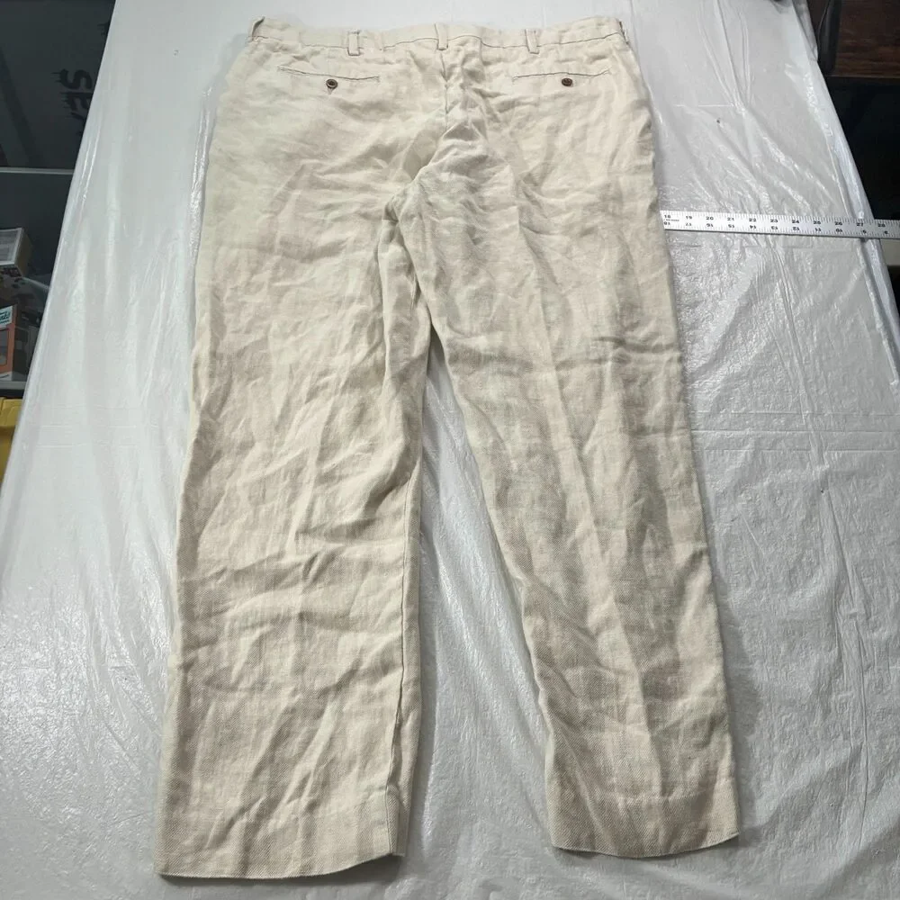 VTG Polo Ralph Lauren 100% Linen Men’s Baggy Pants 40x30