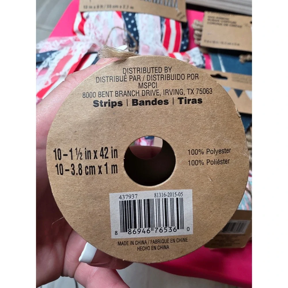 Celebrate It Rag Ribbon Garland Twine Lot Farmhouse Country‎ Fresh Milk Sign NEW