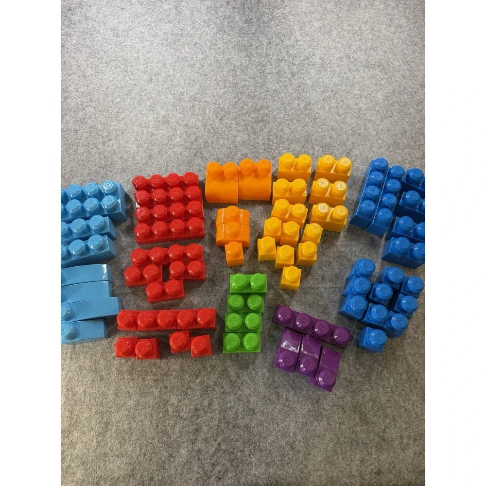 LEGO DUPLO 68 Piece Bulk Building Block Lot Mixed Colors Sizes Shapes