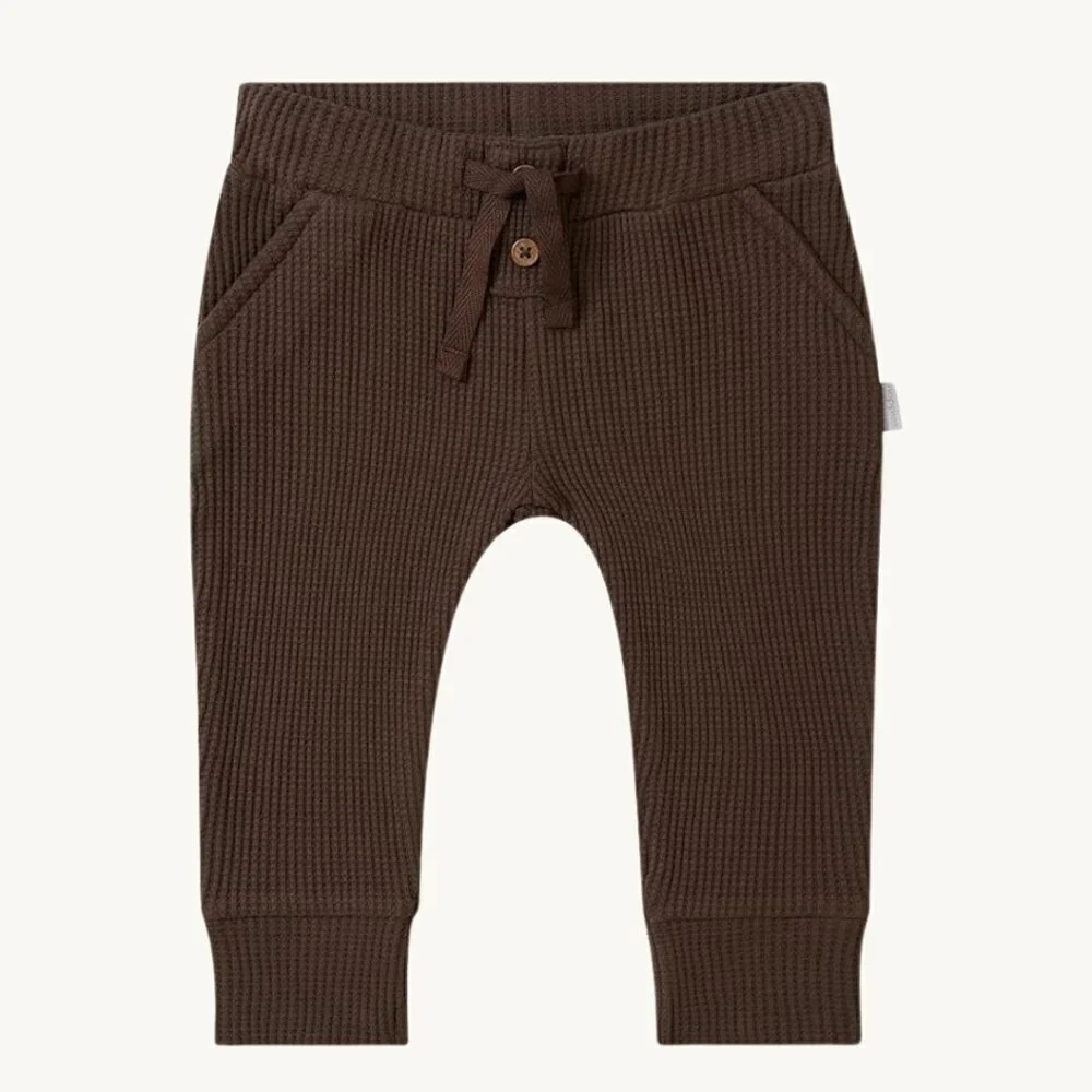NWT - ORGANIC premium brand brown waffled pants​​​​