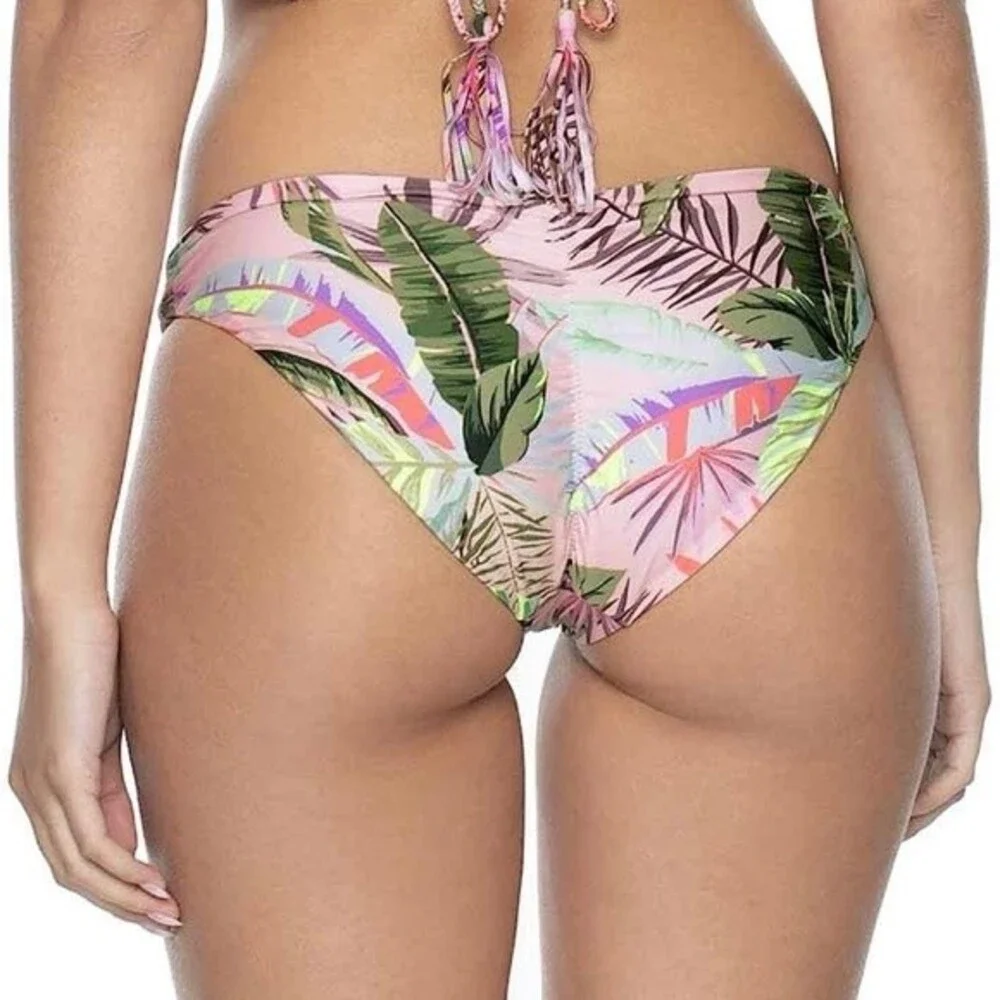 NWT PQ Swim Bahamas Basic Ruched Teeny Cut Bikini Bottoms Size Medium PILYQ NEW