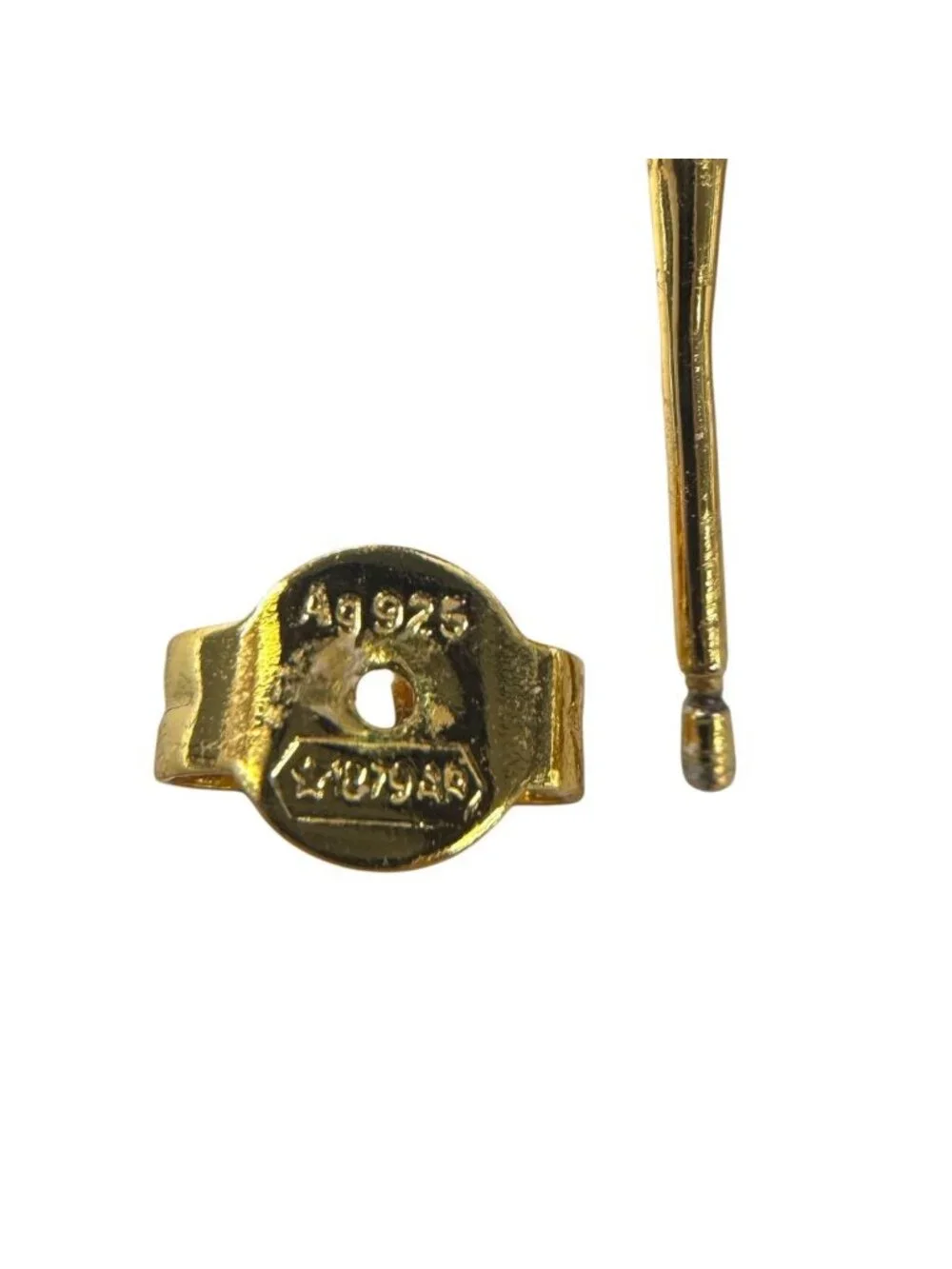 Loewe Anagram Pebble Stud Earrings Gold 925
