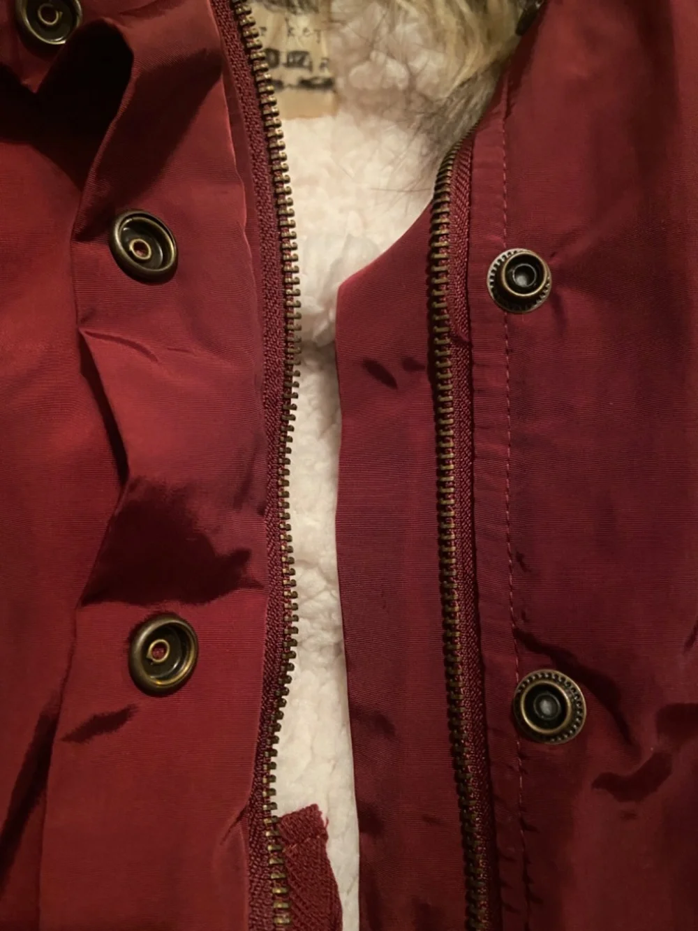 Like new Copper Key Girls Burgundy/Cranberry/Maroon Sz Small Faux Fur hood