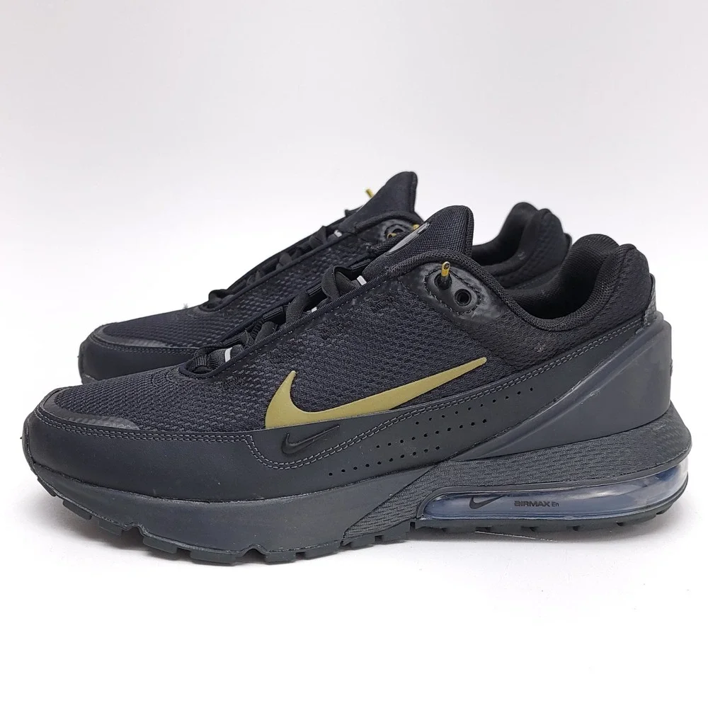 Nike Air Max Pulse‎ Mens Black Gold Low Top Running Shoes HQ2573-001 Size 9.5