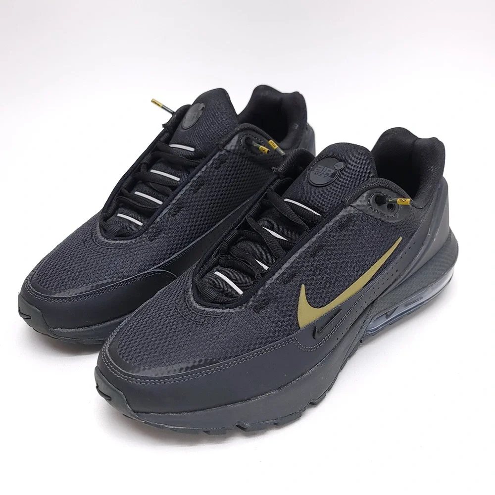 Nike Air Max Pulse‎ Mens Black Gold Low Top Running Shoes HQ2573-001 Size 9.5