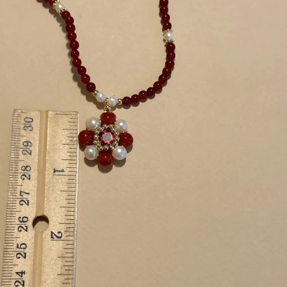 Free People burgundy beaded