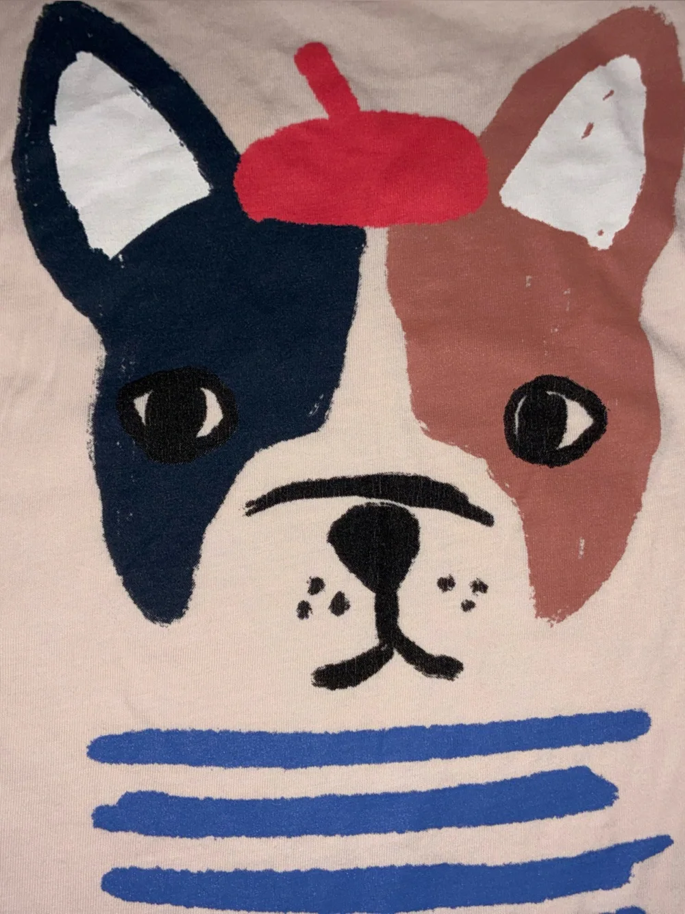 Tea Collection Light Pink Long-Sleeve Tee with French Bulldog Graphic