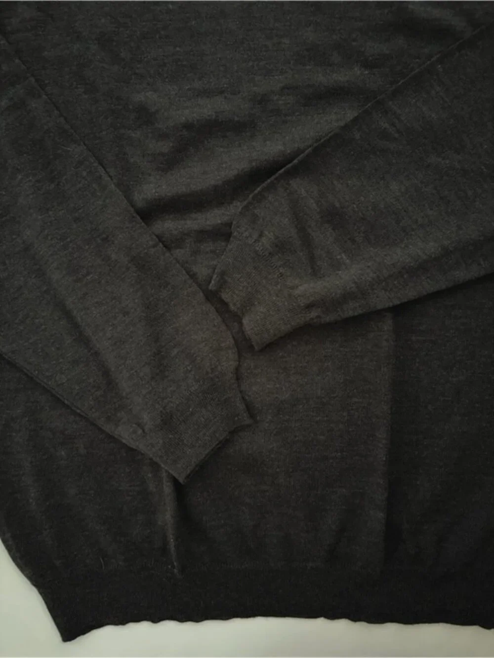 Cellini Italy Sweater Men’s Crewneck Sweater Pure New Wool Grey Charcoal XXL