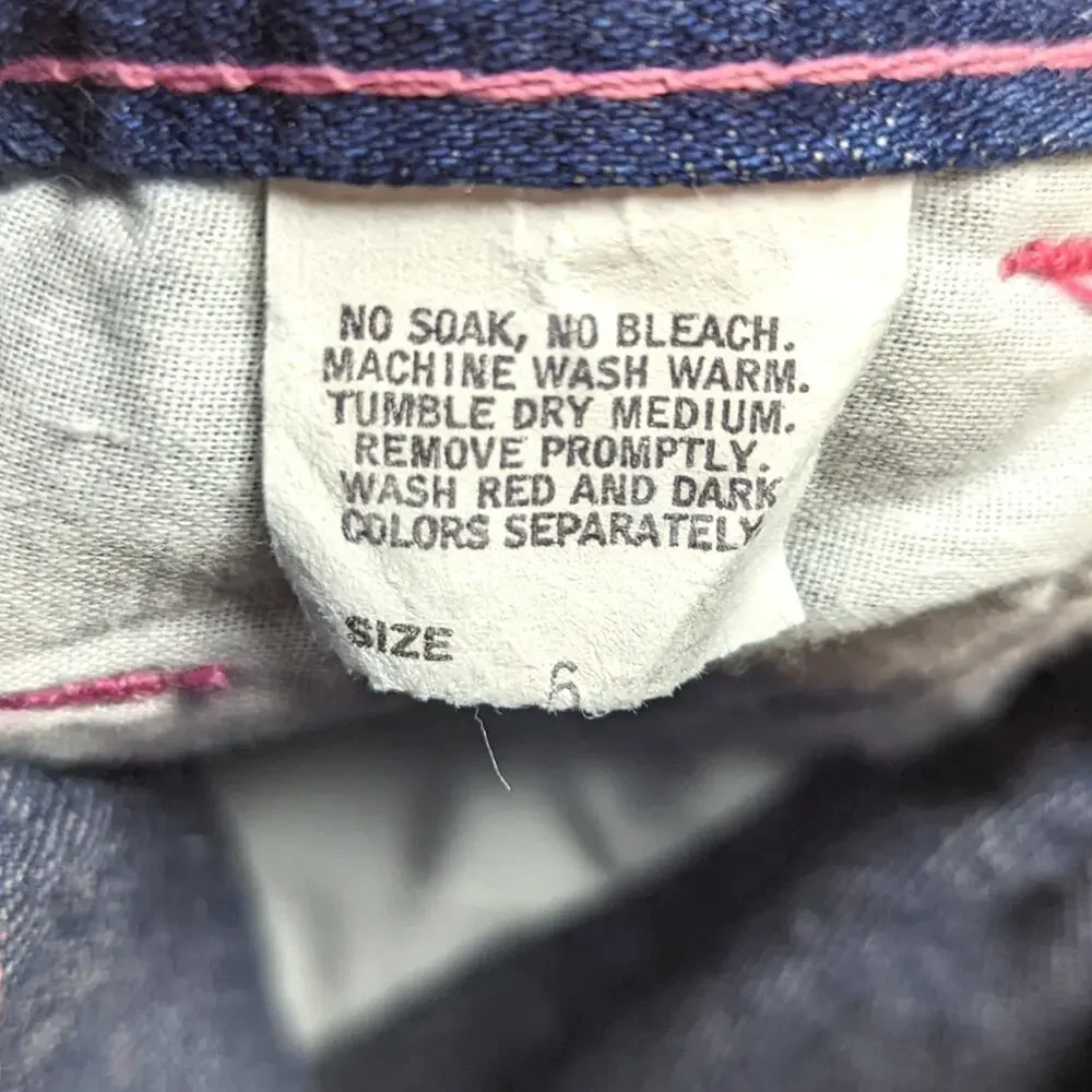 Vintage Oshkosh B'gosh Skirt Girls Size 6 Blue Denim Ruffle 90s