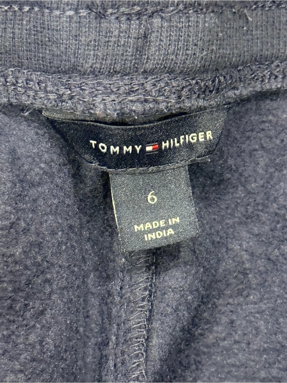 Tommy Hilfiger Boys Sweatpants Navy Fleece Logo Size 6
