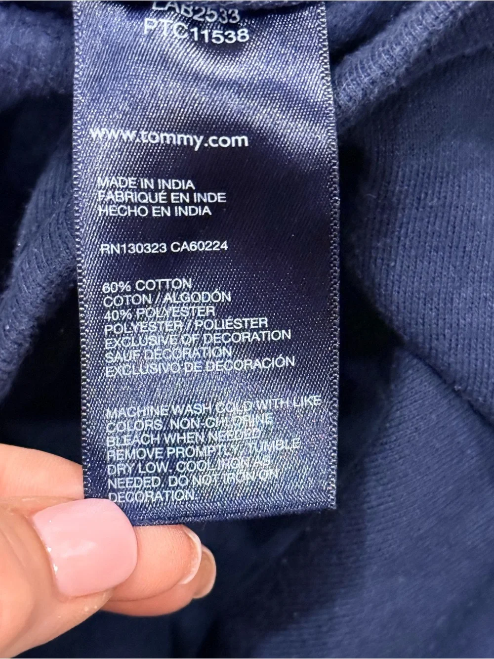 Tommy Hilfiger Boys Sweatpants Navy Fleece Logo Size 6