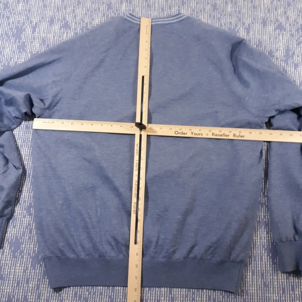 Fairway & Greene Sweater Mens L Wool Cashmere Blend Lined Pullover V-Neck Golf