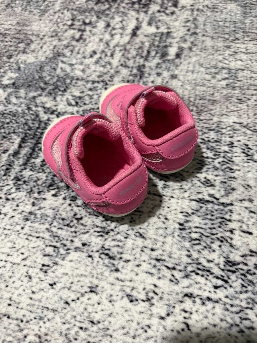 Stride Rite Pink Mesh Velcro Baby Walker Shoes