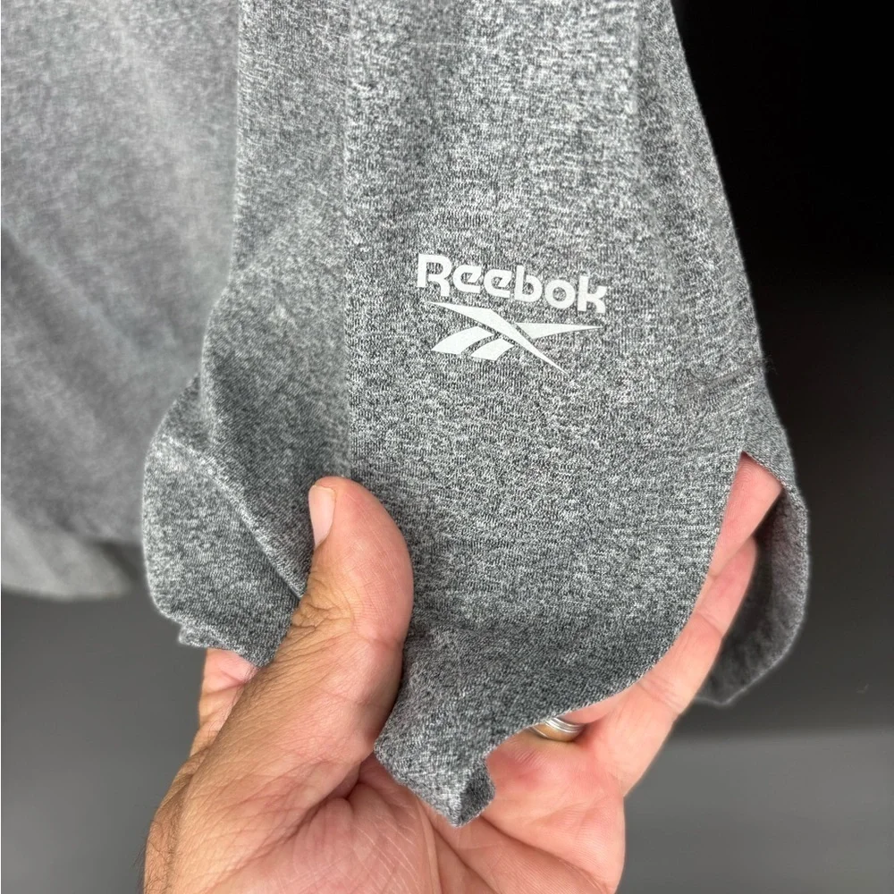 Reebok Men's Heathered Gray Zip-Up Sweater