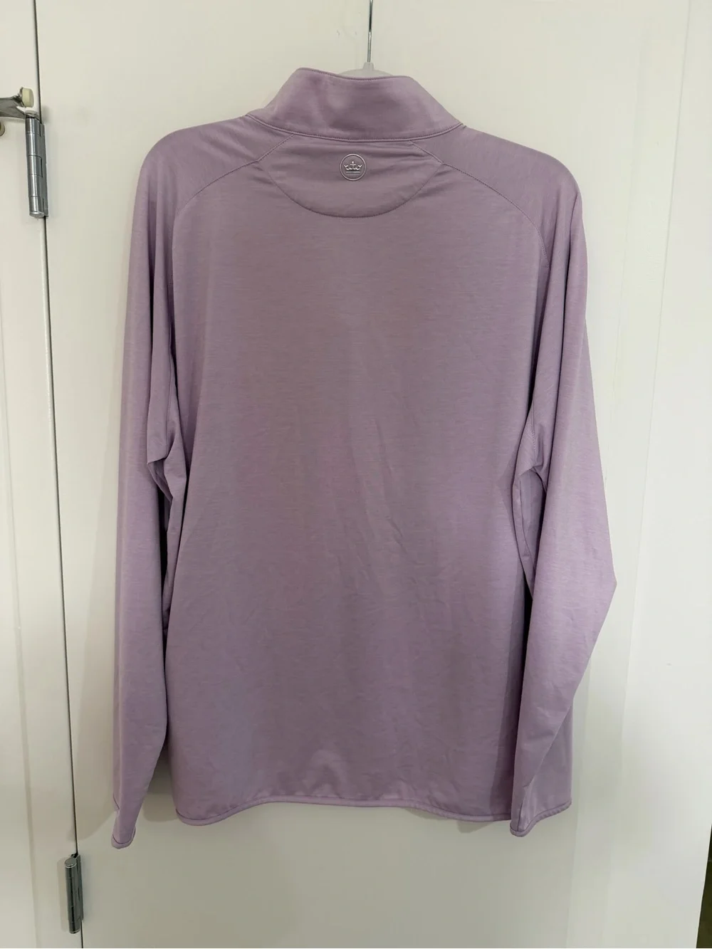 Peter Millar Men's Light Lavender Zip-Neck Pullover