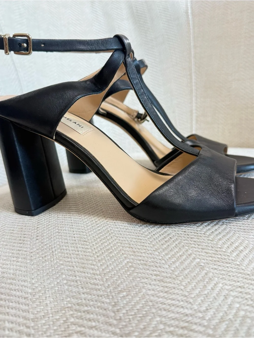 Women’s Black Strappy Block Heel Sandals