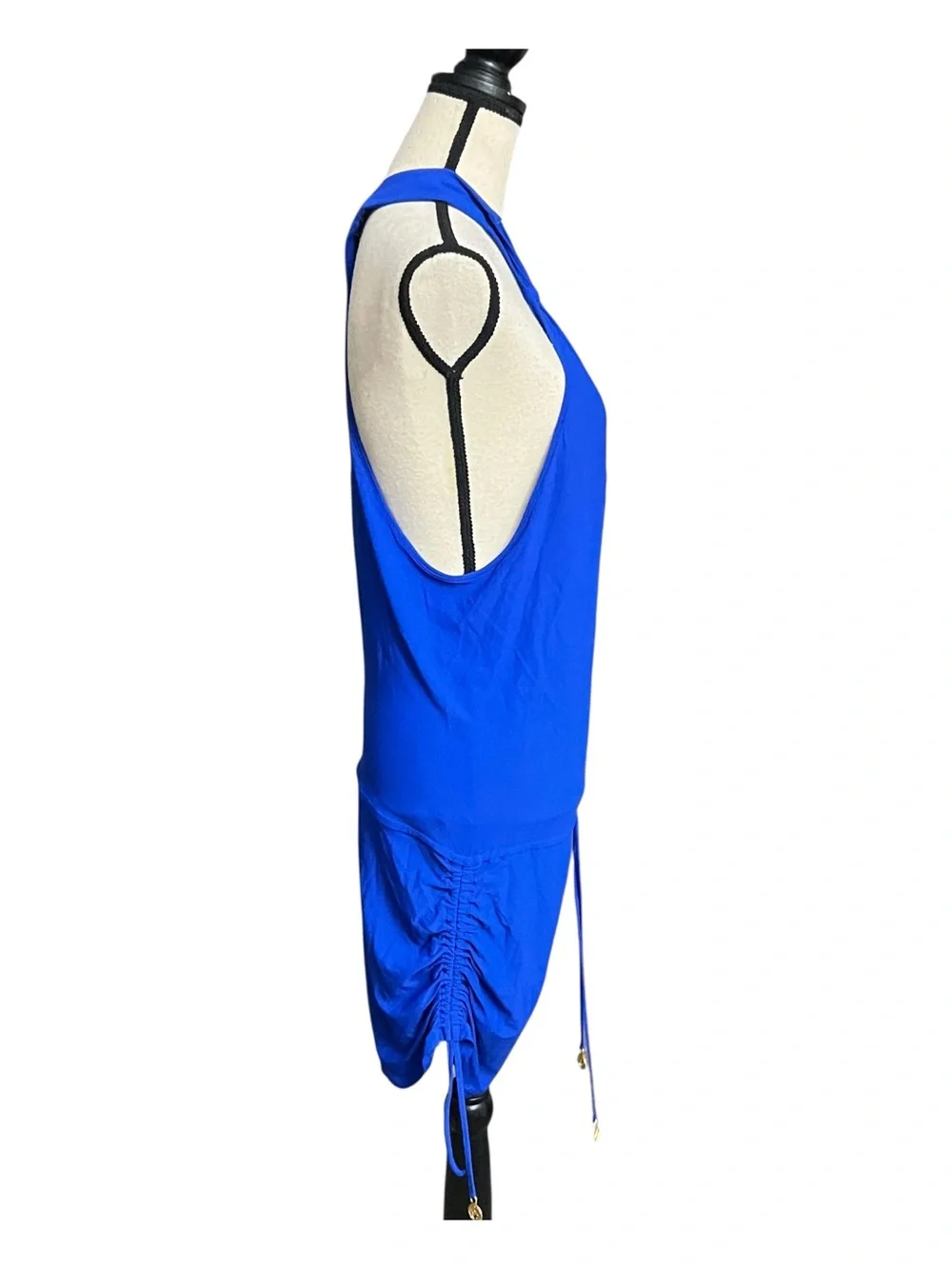 Luli Fama Royal Blue Deep V Swim Coverup Dress Size M