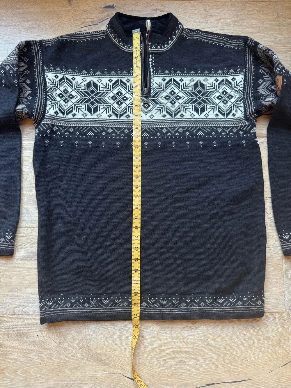 🔥NEW DALE OF NORWAY Blyfjell Sz L Quarter Zip STUNNING! WOOL Fairisle PriceFirm!