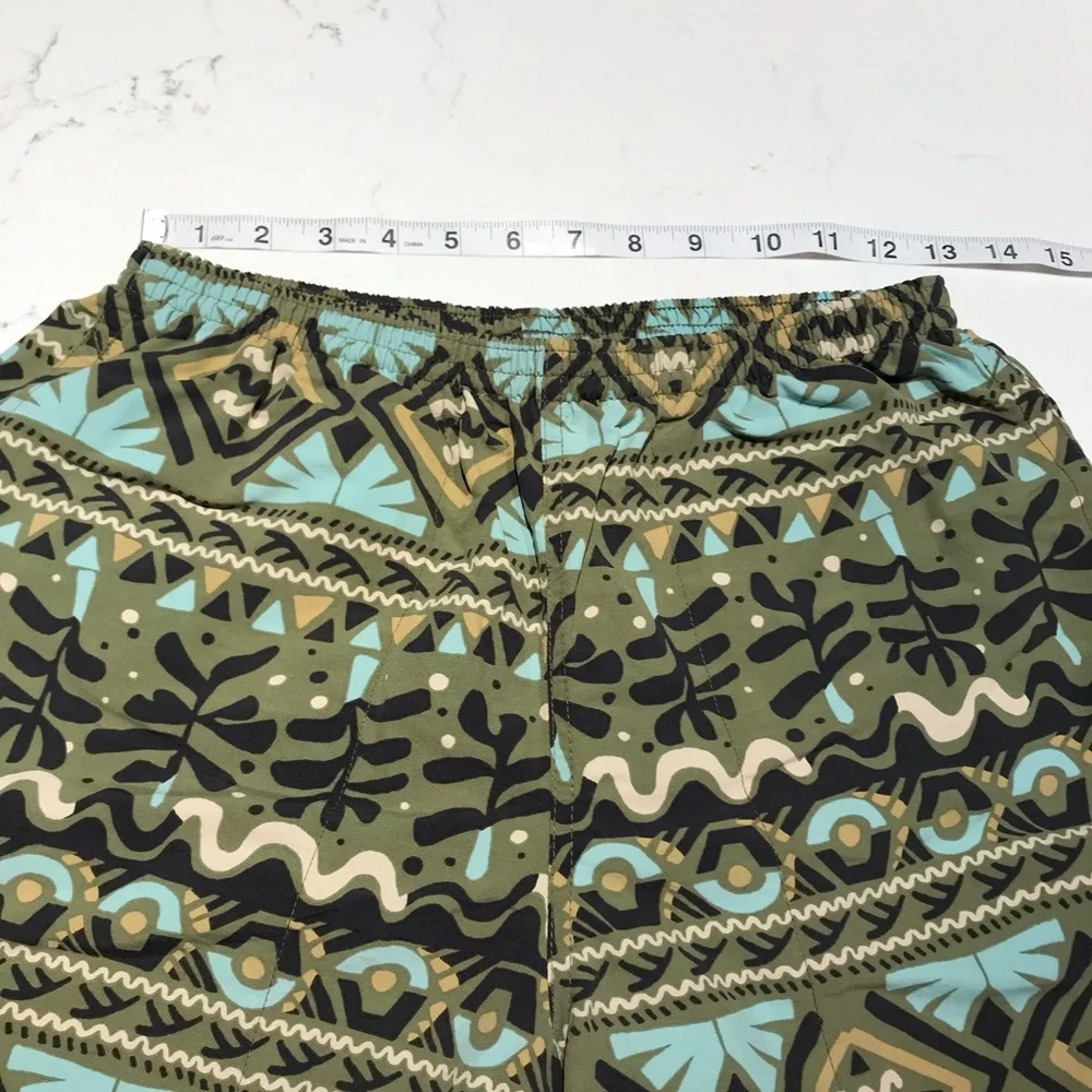 Patagonia Green Geometric Swim Trunks Small