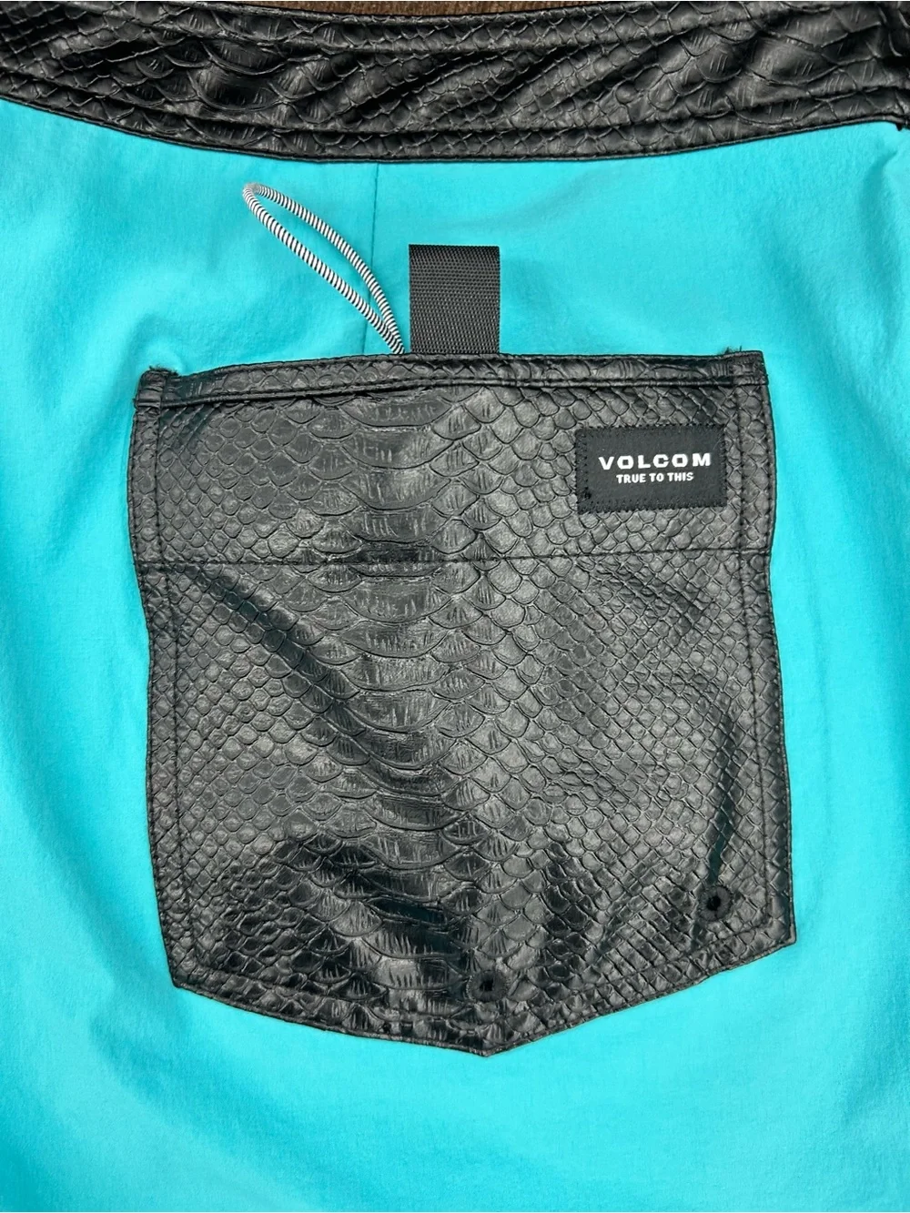 Volcom Men's Colorblock Surf shorts - Black, Yellow & Teal