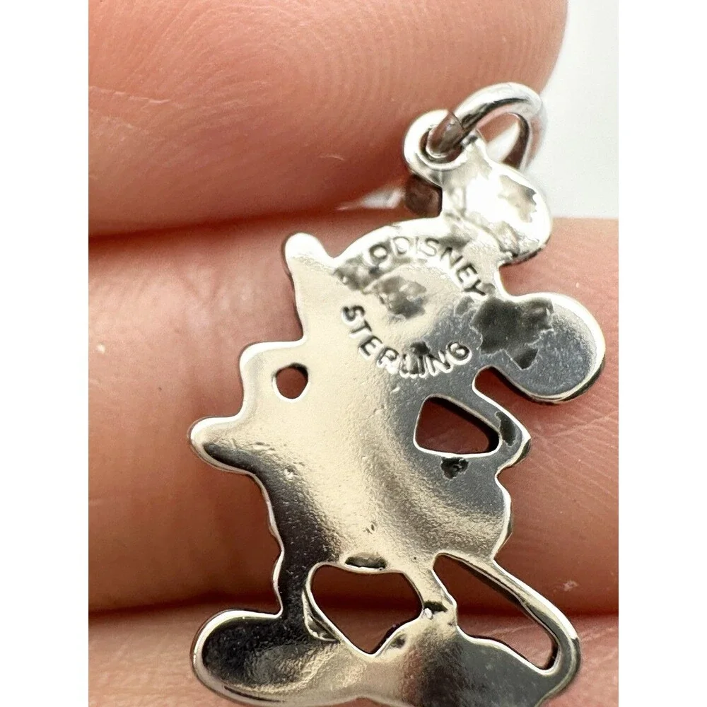 Vintage Sterling Silver Disney Mickey Mouse Computer Charm Bracelet 7.25”