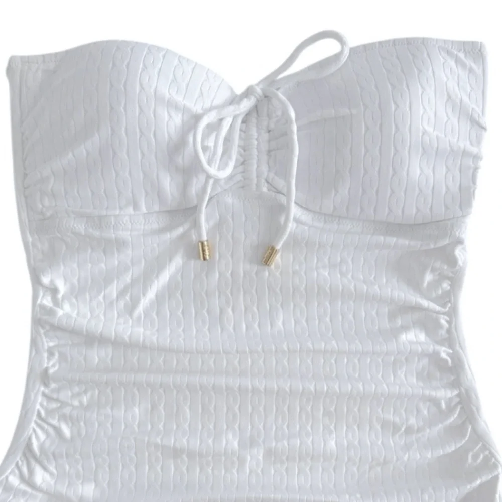 Tommy Bahama Cable Beach Tie Front Bandini Top